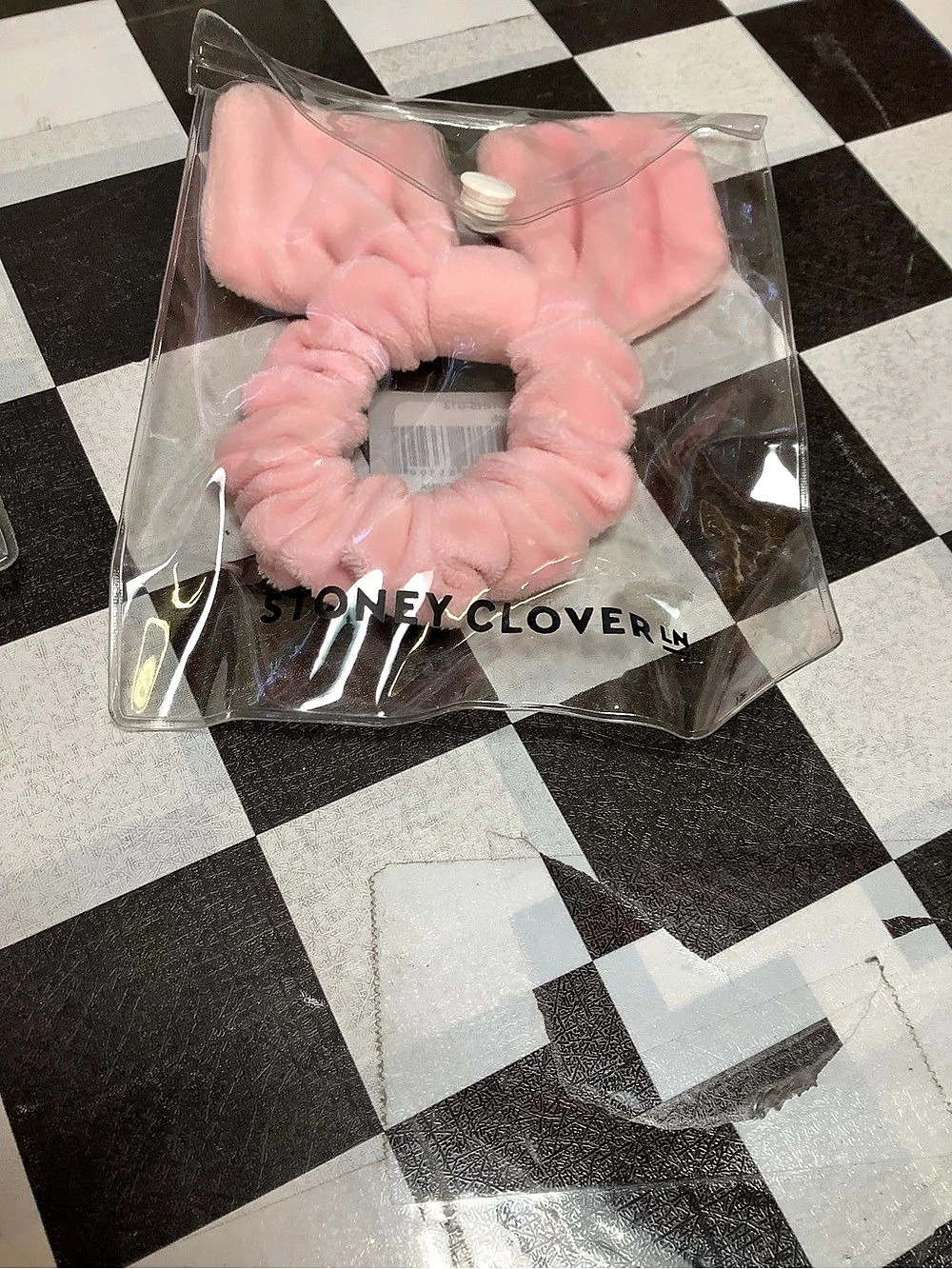 Stoney Clover Lane Classic Scrunchie with Bow Set Pink & Green NWT